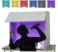 YTBHSHXZ Équipement de Studio d'enregistrement, Cabine d'isolation, boîte de Cabine vocale d'enregistrement sonore Portable Faite Maison, for Studio, Blog, Utilisation vocale(Purple,60 * 60cm)