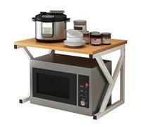 YTBHSHXZ Étagère pour micro-ondes, comptoir avec rangement, 2 niveaux pour cuisine, salle à manger, salon, bureau