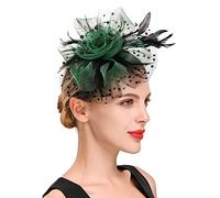 YTBHSHXZ， Fascinators Femmes Fleur Maille Rubans Plumes Chapeau Coiffe Ou Un Clip Cocktail Thé Fête Chapeaux(I)