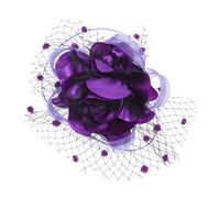 YTBHSHXZ, Fascinators, pinces à chapeau, accessoires for cheveux for femmes, voile avec pinces à casquette, épingles à cheveux, coiffures de cocktail(Purple)