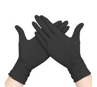 YTBHSHXZ Gants de travail sans poudre (lot 50 ou 100 pièces) for la vaisselle, cuisine, le jardinage, ménage et les salons coiffure(Black 50pcs,XS)