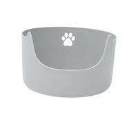 YTBHSHXZ Grand bac à litière pour Chat, Bac à litière for Chat bac à litière Ouvert for Chat avec côtés Hauts Durable antiadhésif Anti-éclaboussures Chat Nettoyage Bassin de Bain Grand Espace,(Gray)