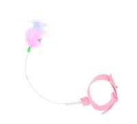 YTBHSHXZ Jouet pour Chat, Collier for Chat Ajustable, bâtonnet interactif, Jouet Stimulant l'activité des Animaux de Compagnie(Pink)