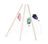 YTBHSHXZ Jouet pour Chat, Lot de 3 Chats interactifs avec clochettes, Herbe à Chat et Poissons (Couleur aléatoire) - Jouet Stimulant for Chatons