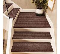 YTBHSHXZ marches d'escalier, Tapis d'escalier antidérapants d'intérieur, Tapis de Marche, for Enfants et Chiens, lot 5(Coffee,22x60cm)