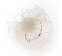 YTBHSHXZ， Pinces à cheveux bibi creuses en dentelle for femmes, serre-tête cocktail, accessoires for cheveux(White)