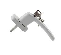 YTBHSHXZ Poignée de verrouillage fenêtre universelle en alliage d'aluminium avec serrure t bouton, blanche
