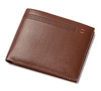 YTBHSHXZ Portefeuille Fin à Deux Volets en Cuir et Fibre de Carbone, avec Poche Monnaie(Brown1)