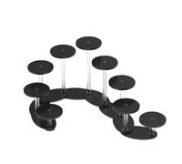 YTBHSHXZ, Présentoir à Plusieurs Niveaux, Table Ronde, présentoir for cosmétiques et Vernis à Ongles(Black,5 Tier)