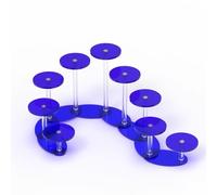 YTBHSHXZ, Présentoir à Plusieurs Niveaux, Table Ronde, présentoir for cosmétiques et Vernis à Ongles(Blue,8 Tier)