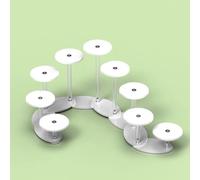 YTBHSHXZ, Présentoir à Plusieurs Niveaux, Table Ronde, présentoir for cosmétiques et Vernis à Ongles(White,9 Tier)