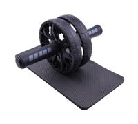YTBHSHXZ, Roue abdominale avec tapis de protection, équipement de fitness for exercices abdominaux, poignées en acier inoxydable(Black)