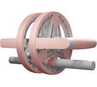 YTBHSHXZ, Roue abdominale for l'entraînement de la force abdominale et du tronc, équipement de gym à domicile idéal for les femmes(Pink)