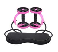 YTBHSHXZ, Roue abdominale robuste, équipement d'exercice abdominal multifonctionnel, appareil d'exercice abdominal, fitness à domicile(Pink)