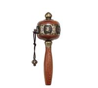 YTBHSHXZ Roue de prière Bouddhiste tibétaine à Main avec 6 caractères vérité Multicolore(Black)