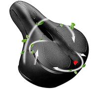 YTBHSHXZ, Selle de vélo en Gel Confortable avec Coussin Large, imperméable, Respirante, Ajustement Universel, Bande réfléchissante avec Double Boule d'absorption des Chocs