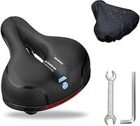 YTBHSHXZ, Selle de vélo Respirante, Coussin de vélo Souple rembourré en Mousse à mémoire de Forme, avec Doubles Billes en Caoutchouc Absorbant Les Chocs