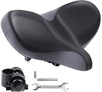 YTBHSHXZ, Selle de vélo surdimensionnée, Confortable, rembourrée en Mousse à mémoire de Forme, Souple, Coussin de Selle de vélo de Remplacement, imperméable, Noire, Universelle