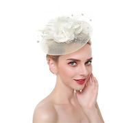 YTBHSHXZ, Serre-tête à plumes, pinces à cheveux, cocktail, maille solide, épingles à cheveux for femmes, ruban, couvre-chef(Light Yellow)