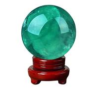 YTBHSHXZ Sphère de guérison en Quartz Vert avec Support, for la Photographie, Les Cadeaux Noël, 7,5 cm(7.5cm)
