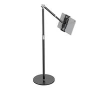 YTBHSHXZ, Support de tablette au sol Support universel for lit Canapé Bureau Support de tablette en métal, hauteur réglable, bouton fixe, support de tablette de téléphone de 4 à 13 pouces for une util