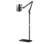 YTBHSHXZ, Support de Tablette for lit, Support de Tablette au Sol, Hauteur et Angle réglables de 47 à 63 Pouces, Support de Tablette Flexible for iPad/téléphone de 4 à 13 Pouces, Noir