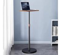 YTBHSHXZ, Support for ordinateur portable au sol for projecteur d'ordinateur portable, hauteur réglable debout et assis de 27,5" à 47", support surélevé avec bureau en bois, bureau à domicile, noyer(W