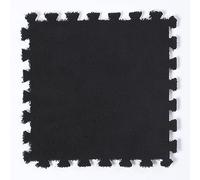 YTBHSHXZ Tapis de Puzzle carré emboîtable, Tapis antidérapant à Monter soi-même, 10/12/16/20 pièces(Black,10pcs)