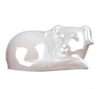 YTBHSHXZ Urne funéraire Souvenir, Petite urne for Cendres, for Animaux de Compagnie, 270 ML, en céramique Artisanale for Chien, Chat et Autres(White Dog)