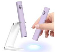 YTD Likomey Lampe UV LED portable pour vernis gel, mini lampe à ongles violette à séchage rapide avec support pliable, portable, sans fil, rechargeable pour un séchage rapide de la colle à ongles UV