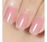 YTD Likomey Vernis Gel Semi Permanent Rose,15ml Translucide Naturel French Nude Vernis à Ongle,Soak Off UV LED Vernis Gel Vernis Manucure,LS05