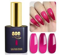 YTD Likomey Vernis Semi Permanent Caméléon Vernis à Ongle Changement De Couleur Gel,15ml Berry Red Hot Pink Changeant De Température Soak Off UV LED Gel Vernis Manucure,WB211