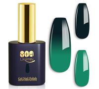 YTD Likomey Vernis Semi Permanent Vernis à Ongle Changement De Couleur Gel,15ml Vert Clair Vert Foncé Changeant De Température Soak Off UV LED Gel Vernis Manucure,WB09