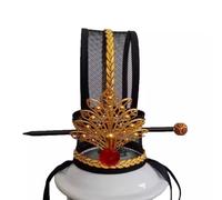 YTDJJWLS Ancient Hanfu Crown Hat Minister Hat Ancient Hairpin Headwear Noir 1 Count (lot de 1)