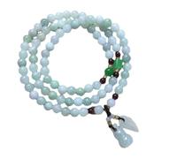 YTDJJWLS Bracelet à trois anneaux en jade naturel haut de gamme pour femme, style chinois, pierre, sans pierre précieuse