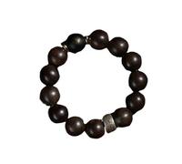 YTDJJWLS Bracelet en bois d'agar naturel, amulette de Bouddha chinois Bodhi, corde à la main, bois, sans pierre précieuse