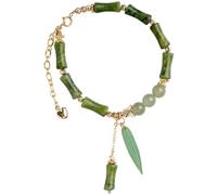 YTDJJWLS Bracelet en jade de bambou style chinois pour femme style rétro haut de gamme sans pierre précieuse
