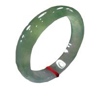 YTDJJWLS Bracelet en jade vert clair de 58 mm avec décoration à la main