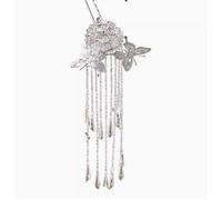 YTDJJWLS Chapeaux ethniques minoritaires Miao argent épingle à cheveux glands accessoires de performance, 1 pièce (lot de 1), blanc
