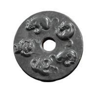 YTDJJWLS Chine, Tibet Hongshan Culture Naturelle Météorite Sculptée Cinq Oiseaux Diagramme Mascotte, Sans Pierre Précieuse