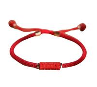 YTDJJWLS Cinnabar Bracelet avec Six Paroles de Vérité Femme Chaîne Rouge Haute Qualité Créativité Pierre Sans Pierre