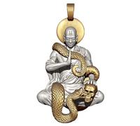 YTDJJWLS Collier avec pendentif bouddhiste pour homme - En aluminium - Sans pierre précieuse