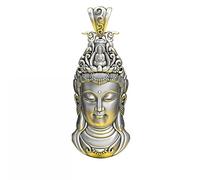 YTDJJWLS Collier avec pendentif en forme de tête de Bouddha Avalokitesvara - En aluminium - Sans pierre précieuse