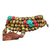 YTDJJWLS Collier bouddhiste tibétain de 8 mm avec 108 graines de décoration, pierre, sans pierre précieuse