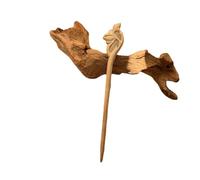 YTDJJWLS Épingle à cheveux en bois de pêche de style ancien pour femme haut de gamme faite à la main Cheongsam Hanfu, jaune