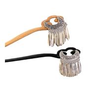 YTDJJWLS Épingle à cheveux en bois style antique avec pinceau demi-lune