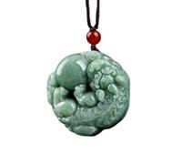 YTDJJWLS Jade Lucky Pixiu Espèces Collier Pendentif Tendance et Élégant Personnalité Femme Bijoux Pierre Sans Pierre