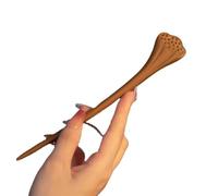 YTDJJWLS Lianpeng Épingle à cheveux en bois de santal vert de style ancien pour femme, épingle à cheveux chinoise haut de gamme, 1 pièce (lot de 1), jaune