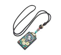 YTDJJWLS Long collier avec pendentif Bouddha style ethnique vintage en bois, sans pierre précieuse
