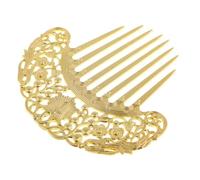 YTDJJWLS Peigne à cheveux en filigrane avec fleur jaune 9 cm